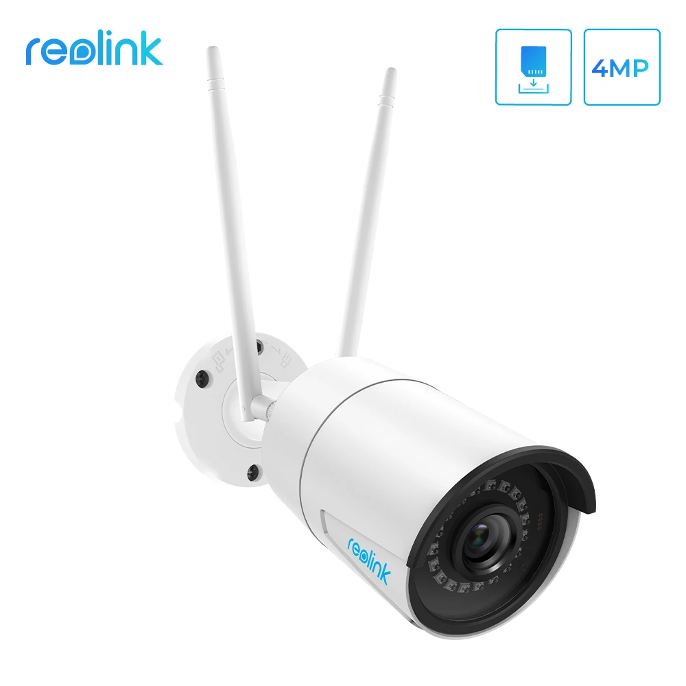 Reolink камера WiFi 4MP Беспроводная IP камера для улицы 2,4G/5G HD IP камера цилиндрическая камера наблюдения Всепогодная камера безопасности RLC-410W-4MP