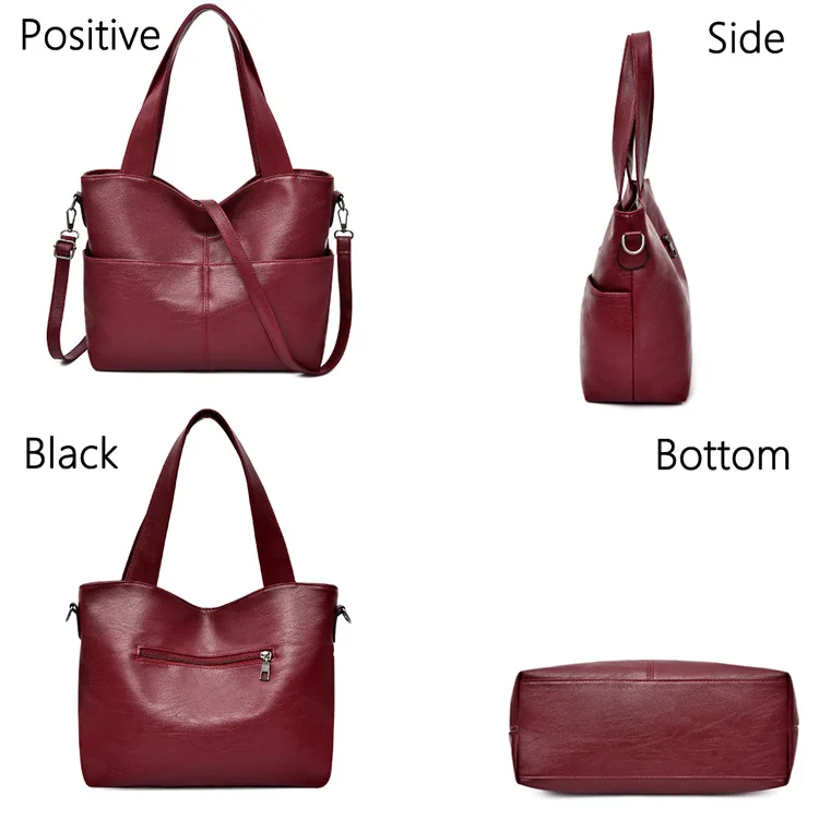 Женская сумка из искусственной кожи, двухсекционная Большая вместительная роскошная дизайнерская Высококачественная женская сумка, женская сумка на плечо