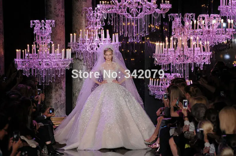 Ph11223 широко свадебное платье белого тюля 2014 2015 haute couture elie saab | Свадьбы и торжества