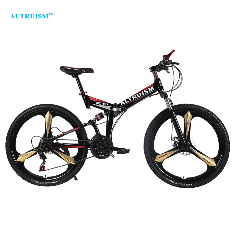 Altruism X6 21 Speed Folding Bike Bicycle Mountain Cycling Bicicleta 26 Steel Bicicletas Mens Mountain Bisiklet Taga Stroller