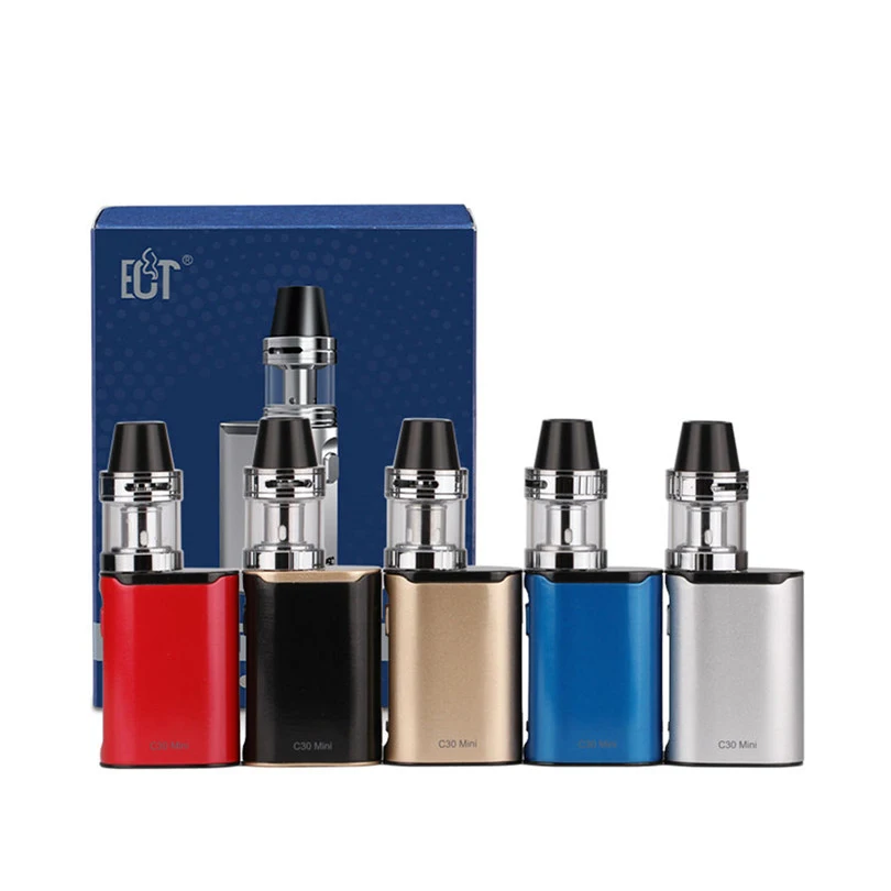 Original-ECT-C30-Mini-e-cigarettes-Kit-40W-Box-Mod-2Ml-Atomizer-Electronic-Cigarette-Huge-Fog