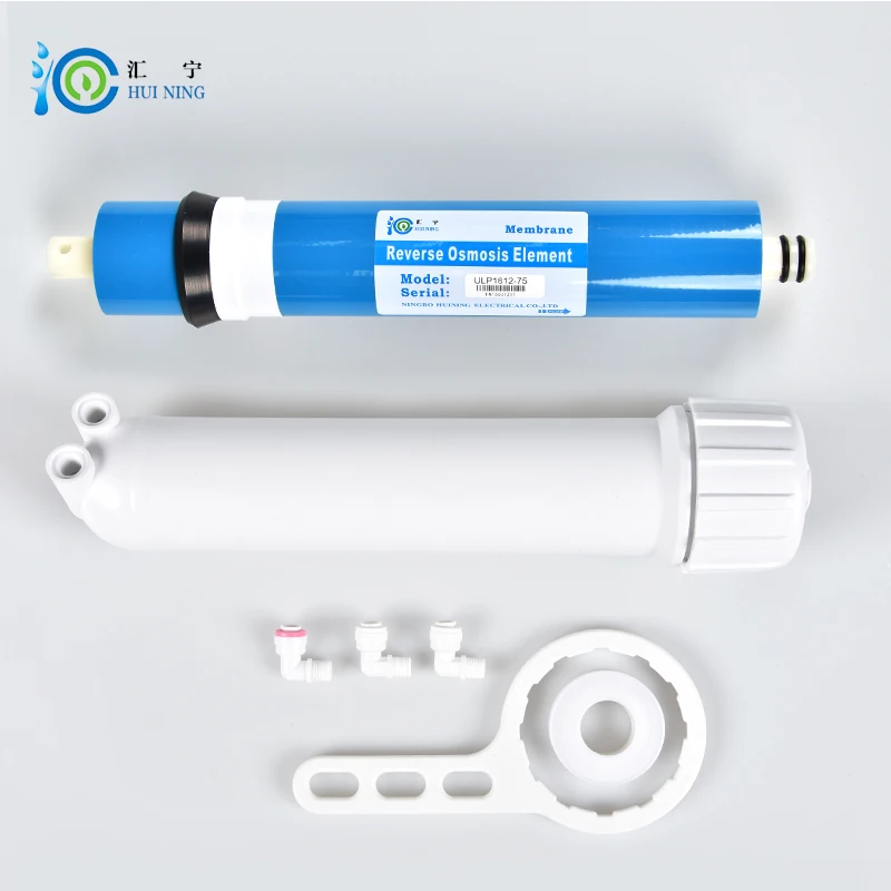ULP1812 75 water filter 75G ro membrane and membrane housing with connector and wrench for