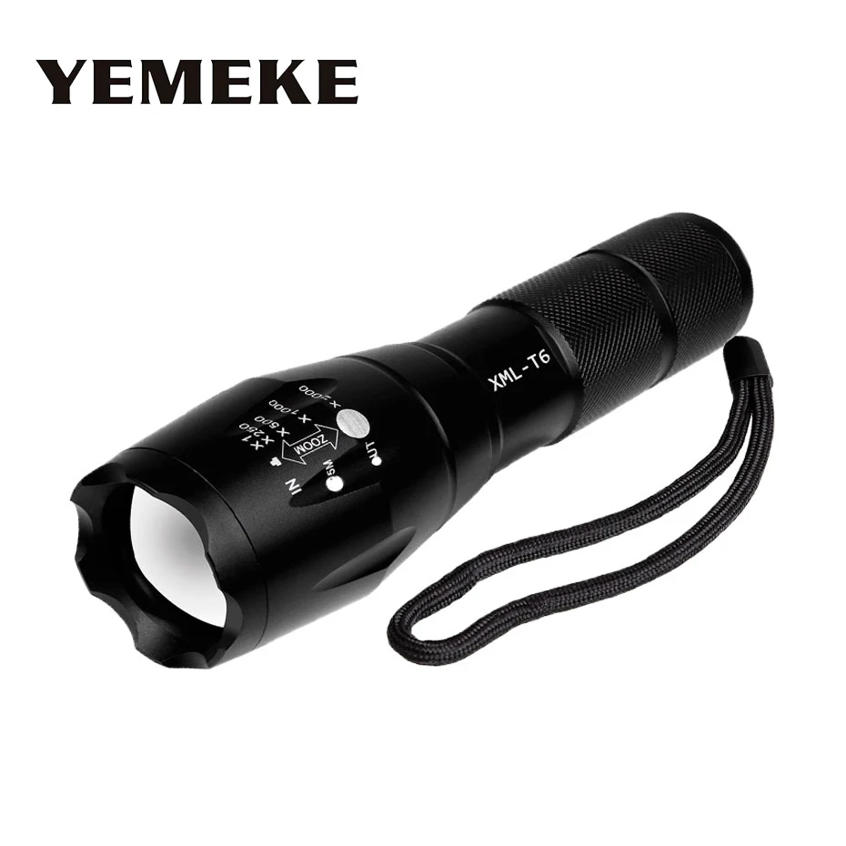 

Ultra Bright Flashlight 18650 Rechargeable Battery 4000lm Zoomable Led Torch Light Led Flashlight For Emergency Camping Hiking
