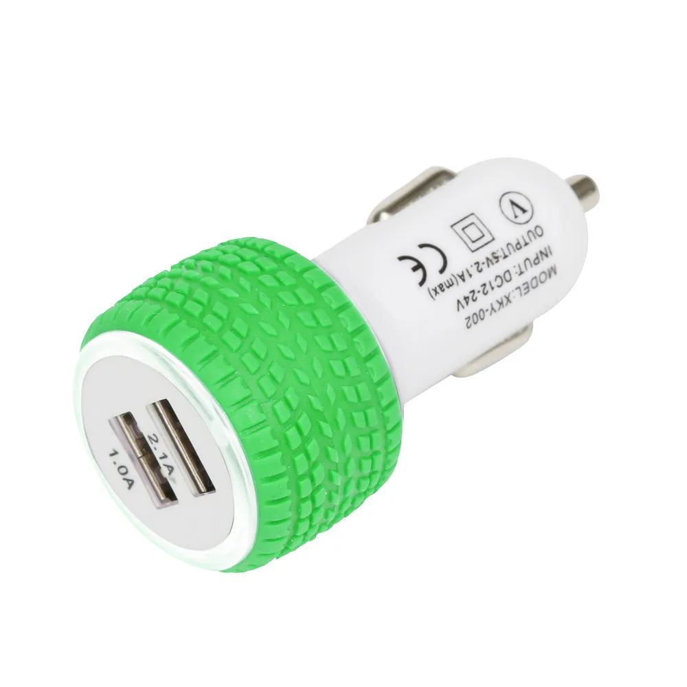 2020new prouduct 2.1A/1.0A Мини колесо формы двойной 2 порт 12 В USB Авто в автомобиле зарядное