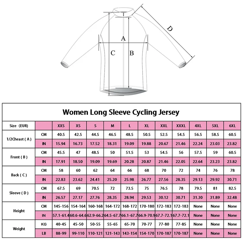 women long xxs-6xl