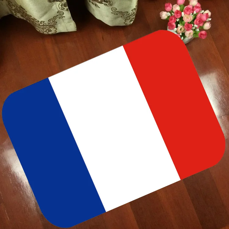 Пол коврики противоскользящие коврик мультфильм анимация Флаг Франции Французский флаг набивным рисунком ковер коврик в ванную комнату двери Гостиная