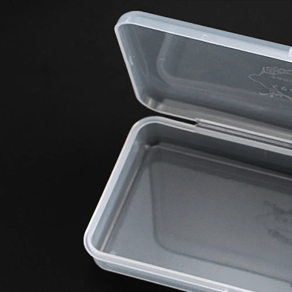 1 шт. прозрачная прямоугольная коробка для хранения длинных пилок для ногтей/кистей/толкателей/ножниц инструменты для ногтей пустой пластиковый контейнер-держатель