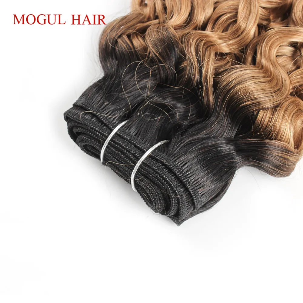 MOGUL волосы T 1B 27 темный корень медовый блонд Омбре бразильские волнистые не Реми человеческие волосы короткие Боб Стиль 200 г волосы для одной головы