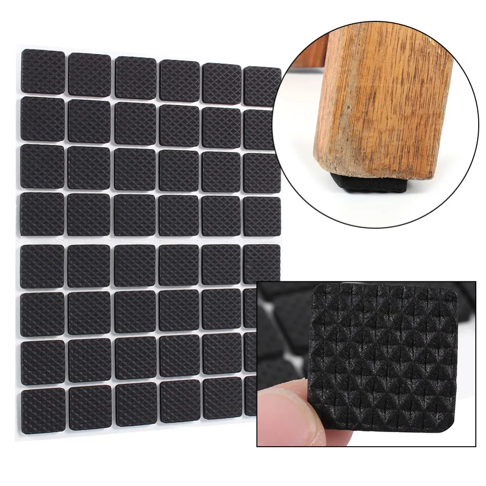 Almohadillas de goma antideslizantes para muebles, Protector para patas de sofá, mesa y silla, negro, 48 unidades - AliExpress