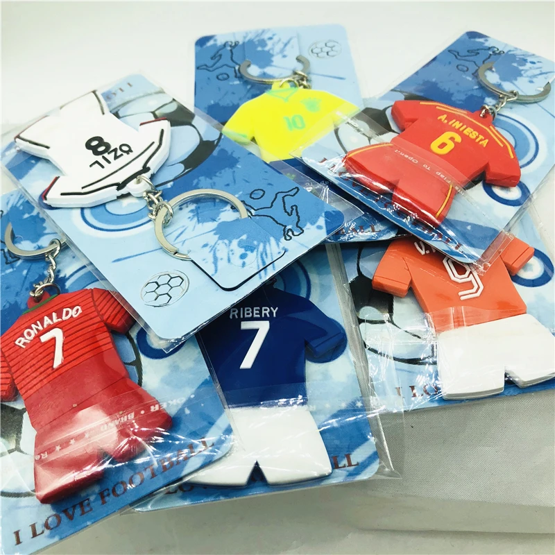 

Soccerwe Neymar Messi Van Persie Kits Doll 2019 Season Home Kit Colorful Loverly Figurines 2.5 Inches Height PVC Toy Decoration