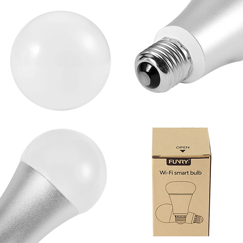 FUNRY WI FI лампа умный дом светодиодные лампы E27 5 W затемнения RGB Цвет изменение APP