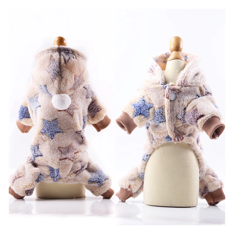 Rainbow Style Cute Dog Hoodie Sweet Pet Clothes Soft Cozy Fleece Warm Winter Sweater For Small Dogs Jumpsuit 6 Color Selection
