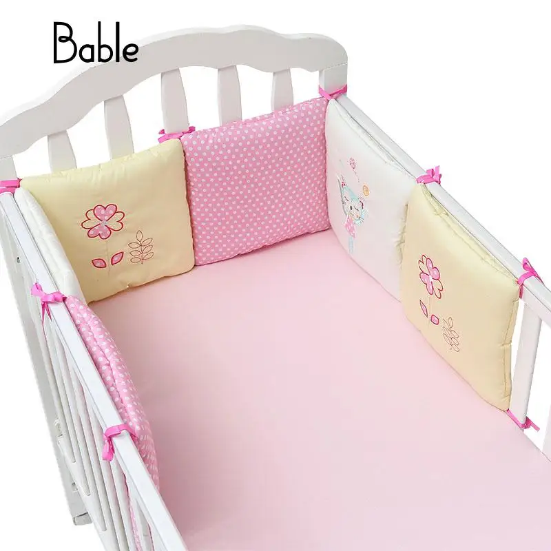6 шт./компл. детская кроватка бампер Подушка младенцы постельные принадлежности безопасность дышащая