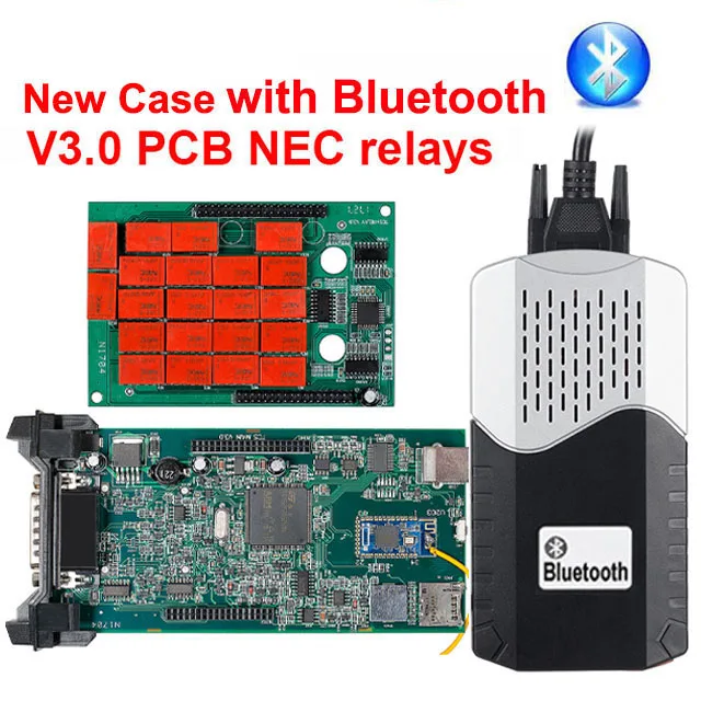 CDP TCS v3.0 плата nec Реле obd сканер,00 keygen bluetooth obd2 OBDII диагностический инструмент считыватель кодов с автомобильными кабелями - Цвет: Bluetooth V3.0