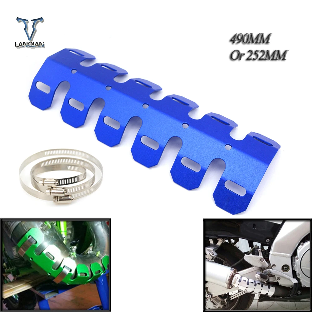 Dirt bike Moto Exhaust Muffler Pipe Leg Protector Heat Shield Cover For