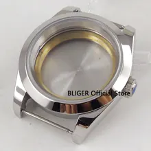 Сапфировое стекло 40 мм полированный чехол для часов из нержавеющей стали подходит для ETA 2836 MIYOTA 8215 Mingzhu 2813 автоматический механизм C55A