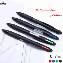 2 шт./компл. шариковая ручка 0.7 мм 4 цвета чернил шариковые ручки для написания канцелярские школы Канцелярии канцелярских товаров