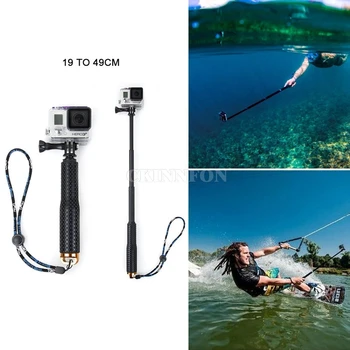 

DHL 100PCS Extendable Waterproof Selfie Stick Monopod with Alloy Frame Case Sport Camera