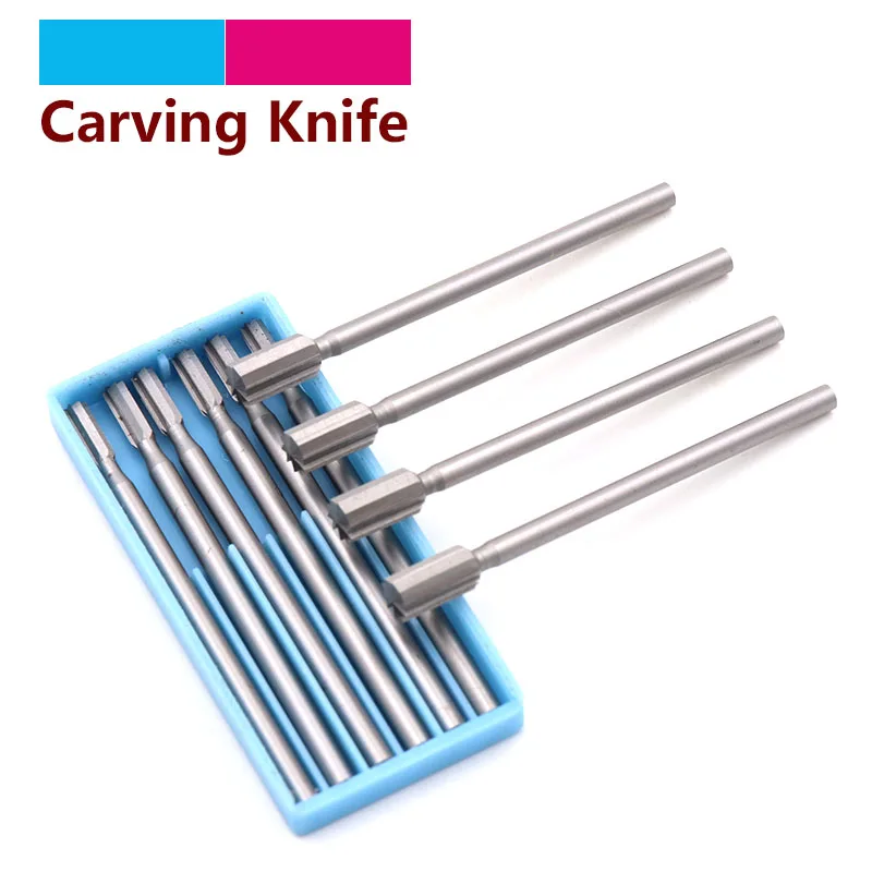  DanZY 1/6pcs Tungsten Steel Engraving Knife End Mill Woodworking Router Bit Wood Milling Cutter For