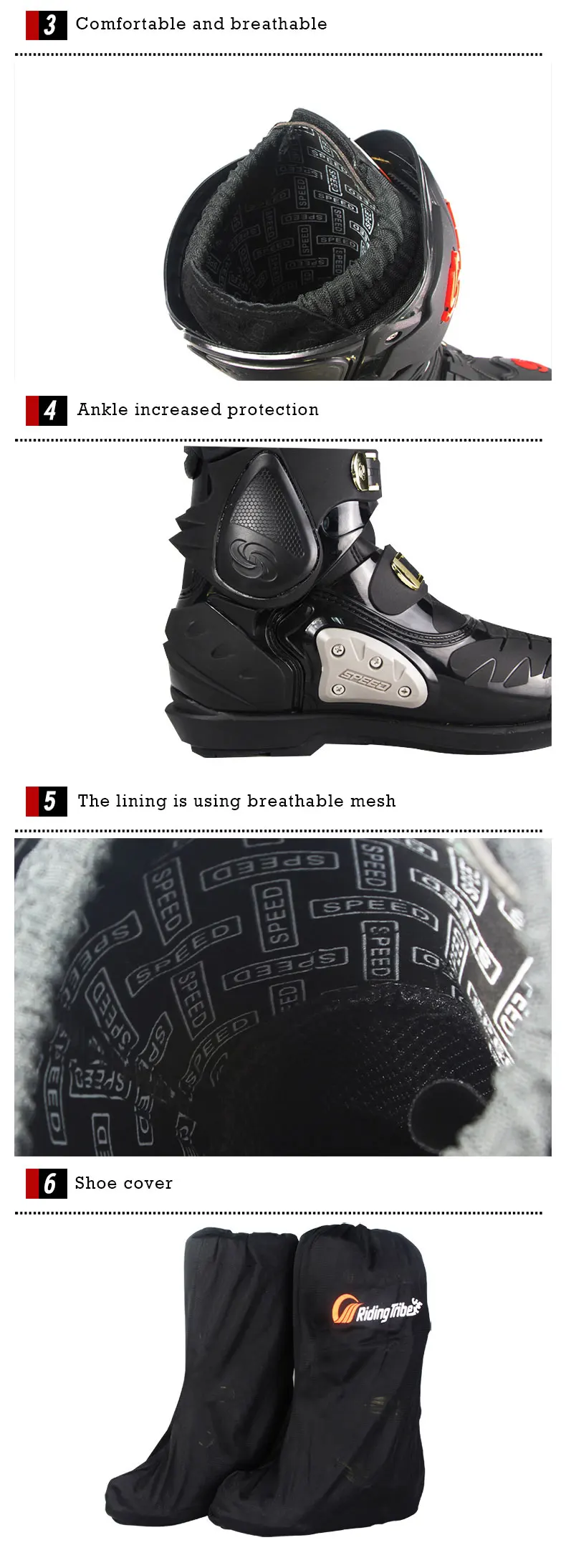 Модные новые мотоциклетные ботинки г. Кожаные высокие сапоги до колена с перекрестными ремешками в байкерском стиле белые, черные мотоциклетные ботинки для грязного велосипеда, Размер 10-47, B1004