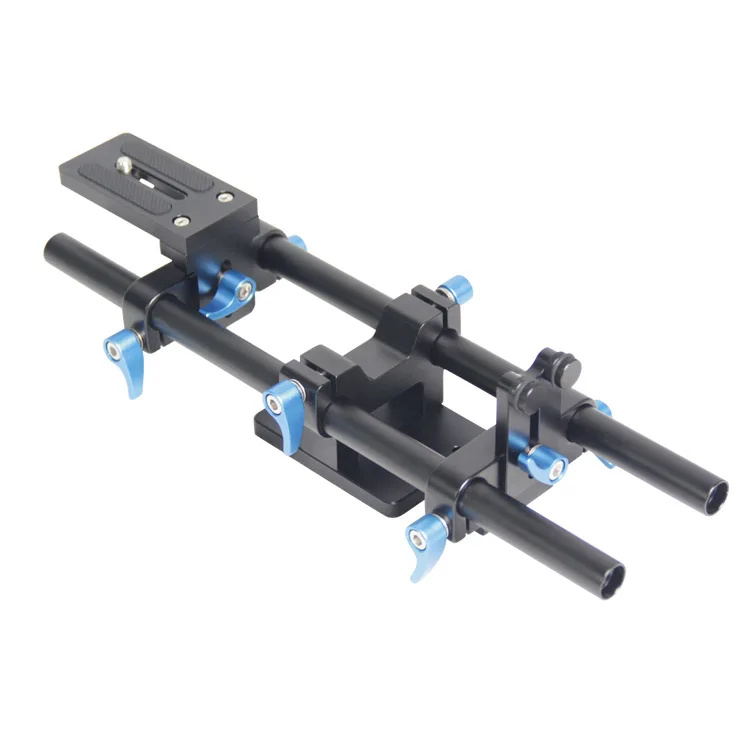 

Quick Release 15mm Rail Rod Support System Track Rail Slider Baseplate with 1/4" Screw Quick Release for DSLR Cameras Accessory