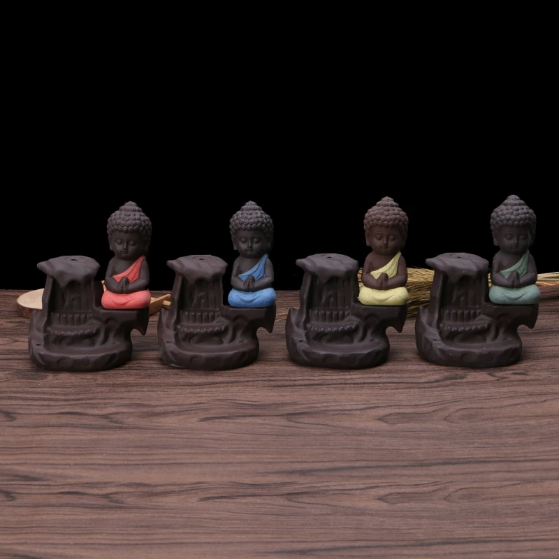 

Incense Burner Creative Home Decor The Little Monk Small Buddha Censer Backflow Incense Burner Use In Home Teahouse