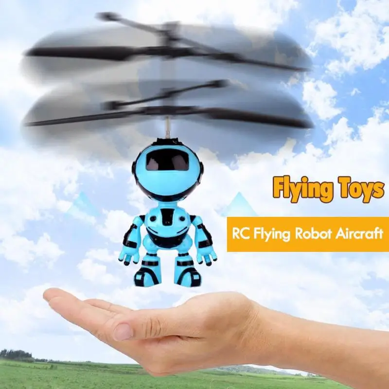 Радиоуправляемый ручной Индуктивный Летающий робот самолет для подзарядки инфракрасная Индукционная антистрессовая игрушка детский флэш-светильник летающие игрушки