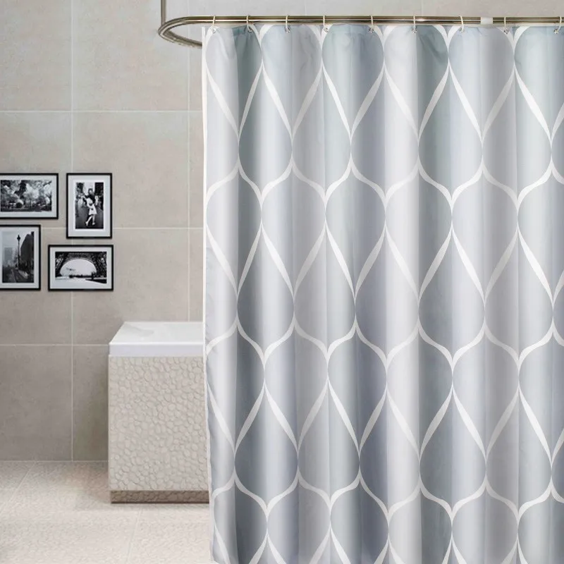 Buy Thick Polyester Fabric Bathroom Shower Curtain