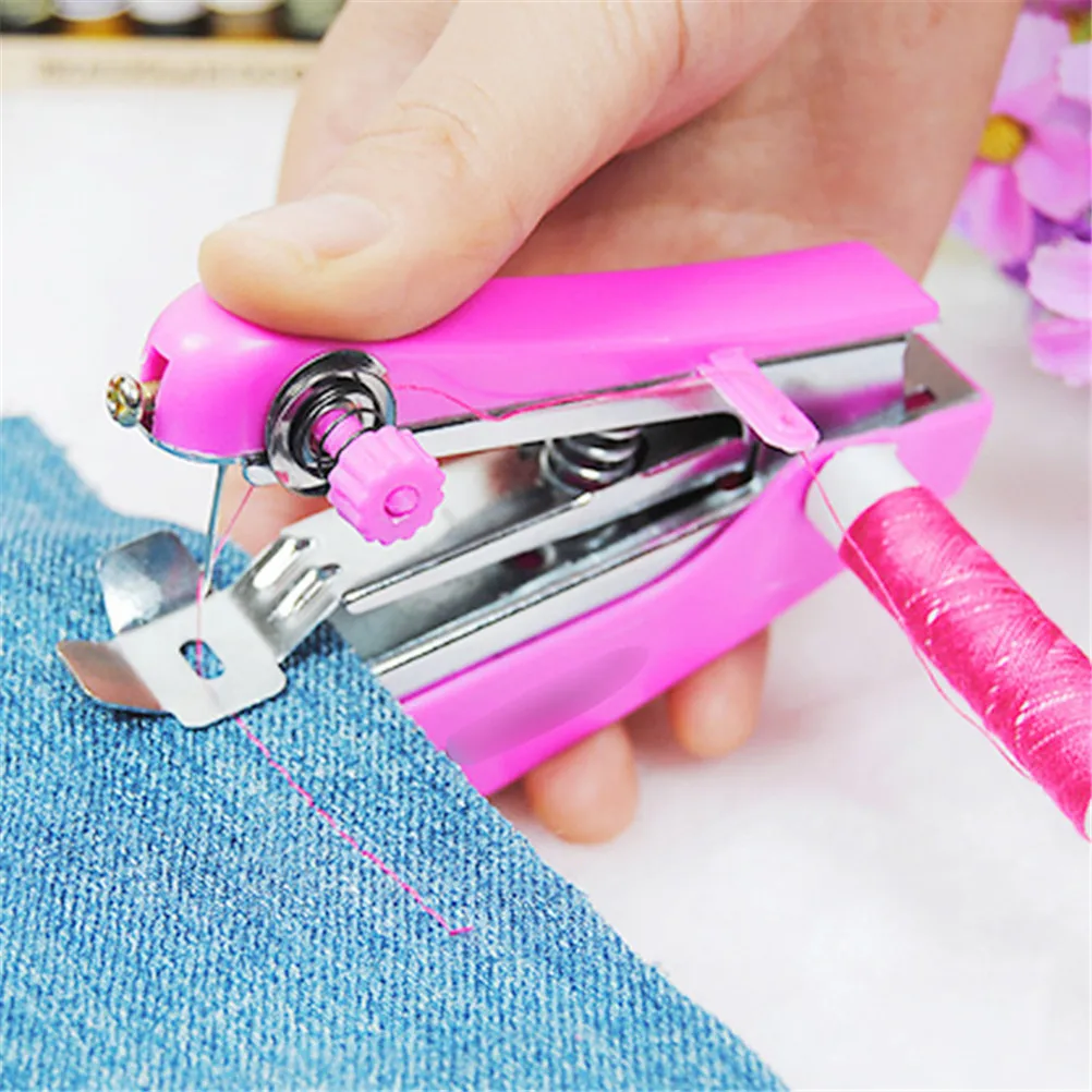 

Lovely Cordless Hand held Clothes Sewing Machine Home Travel Use tools