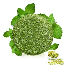 60 г экстракт мяты эфирное масло ручной работы круглое мыло ароматный Гладкий Шампунь Бар Ремонт глубокий Чистый Питательный Уход за волосами