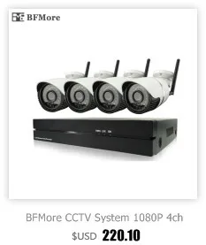 BFMore CCTV System 720P 4ch Wireless kit with 8ch NVR Indoor IR Night Vision IP Camera wifi Camera kit Security System