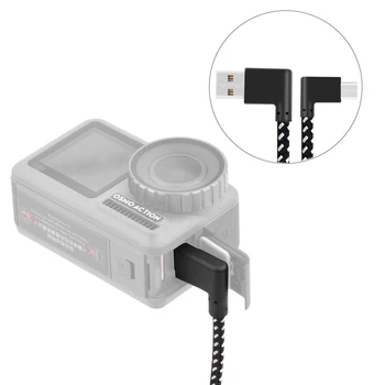

100cm Durable Sports Camera USB Data Cable Nylon Charging Cable Connect Line for DJI Osmo Action Accessories