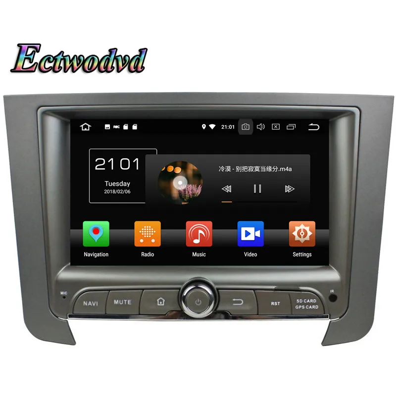 Excellent Ectwodvd Octa Core 4G RAM 64G ROM Android 9.0 Car Multimedia DVD Player GPS HeadUnit For SsangYong Rexton 2014 4