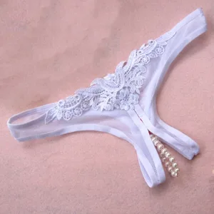 Sexy Pearl G String Transparent Women Underwear Lace Seamless Panties Panties