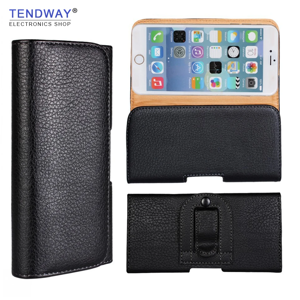 Tendway Case for iPhone Case Belt Holster Phone Clip Universal Waist Bag Pouch Leather Case Horizontal Mobile Phone Bag Cover (2)