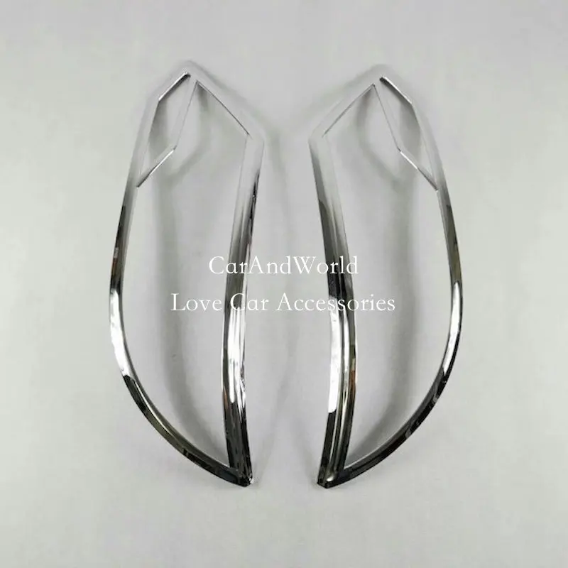

For VW Volkswagen Tiguan 2013-2015 Headlights Cover Head Light Lamp Frame Panel Trims ABS Chrome Sticker Car-Styling Accessories