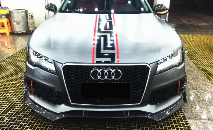 Агрессивный! Передний нижний спойлер RS7 для Audi /oem стильный из углеродного