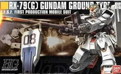 

1pcs Bandai HG RX-79G GUNDAM 1/144 HGUC 079 08MS GROUND Scale Model wholesale Model Building Kits kids free shipping lbx toys
