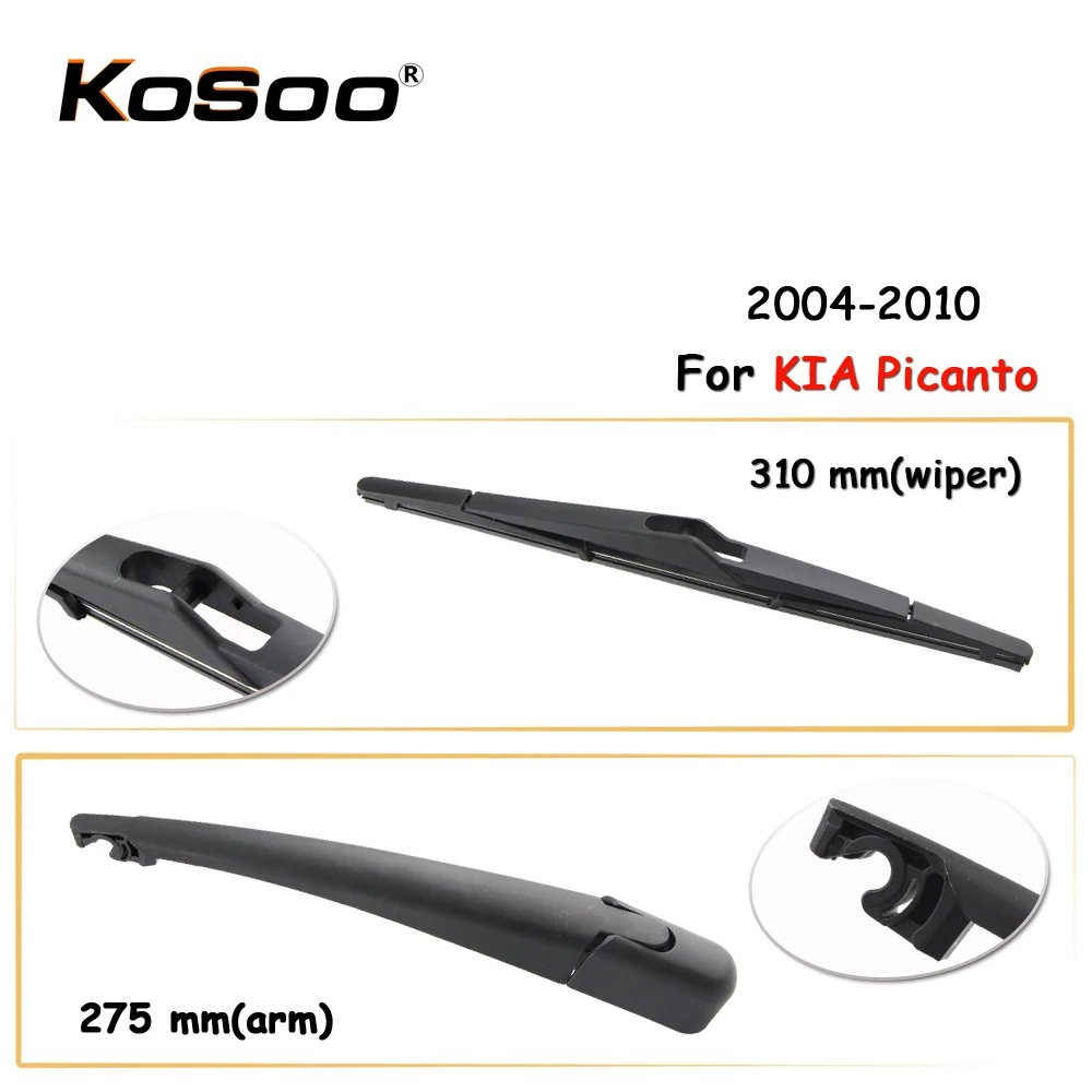 

KOSOO Auto Rear Car Wiper Blade For KIA Picanto,310 mm 2004-2010 Rear Window Windshield Wiper Blades Arm,Car Accessories Styling