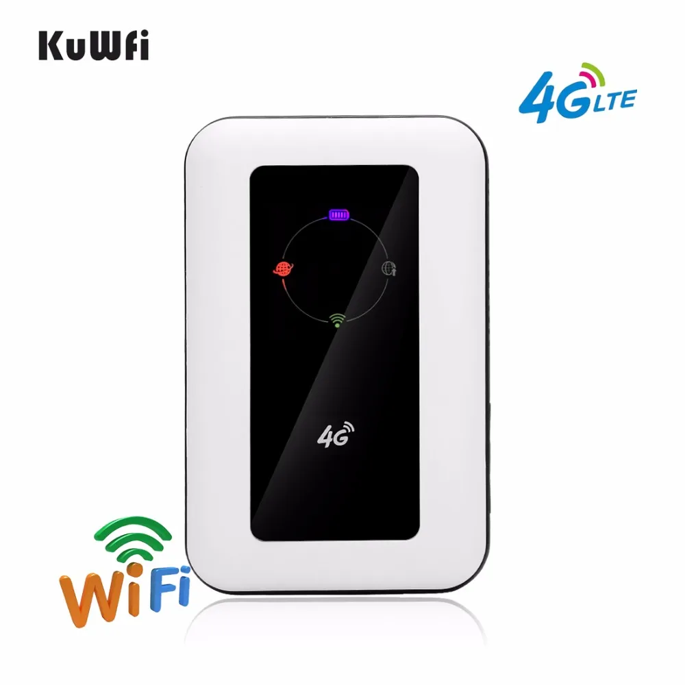 KuWFi 4G Wireless Router LTE Protable 3G/4G Wifi Router 4G Mobile Wifi Hotspot Wifi Broadband Unlocked Modem With Sim Card Slot KuWFi 4G Wireless Router LTE Protable 3G/4G Wifi Router 4G Mobile Wifi Hotspot Wifi Broadband Unlocked Modem With Sim Card Slot