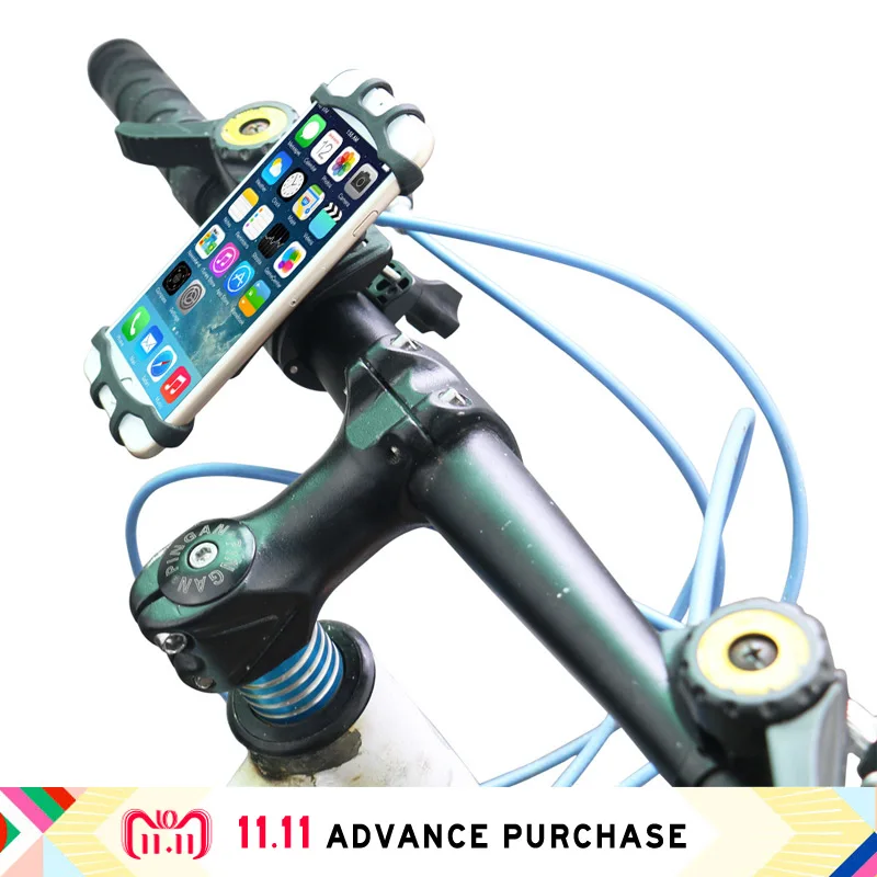 

holder for phone in bicycle motorbike stand mount for phone lazy bracket steering wheel fastening for iphone 5 6 7 8 X samsung