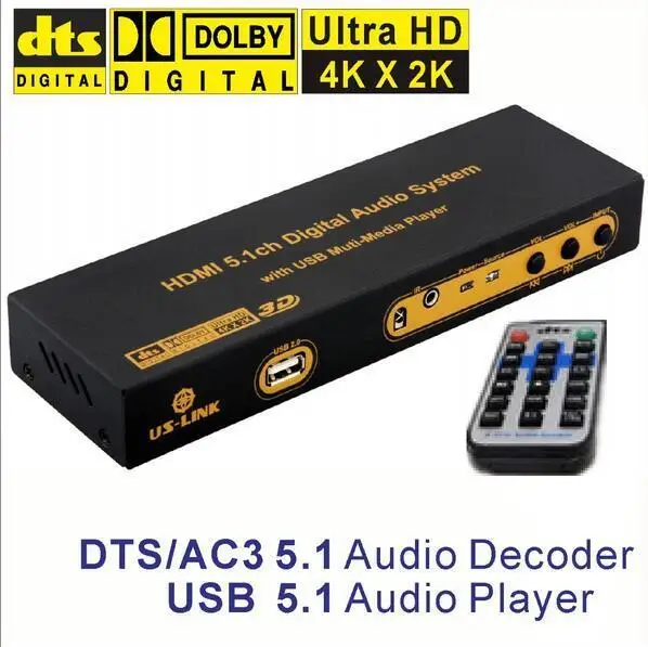 4K*2K HDMI to HDMI Extractor Converter Splitter DTS AC3 5.1 Audio Decoder DAC цена 4K*2K HDMI to HDMI Extractor Converter Splitter DTS AC3 5.1 Audio Decoder DAC цены онлайн