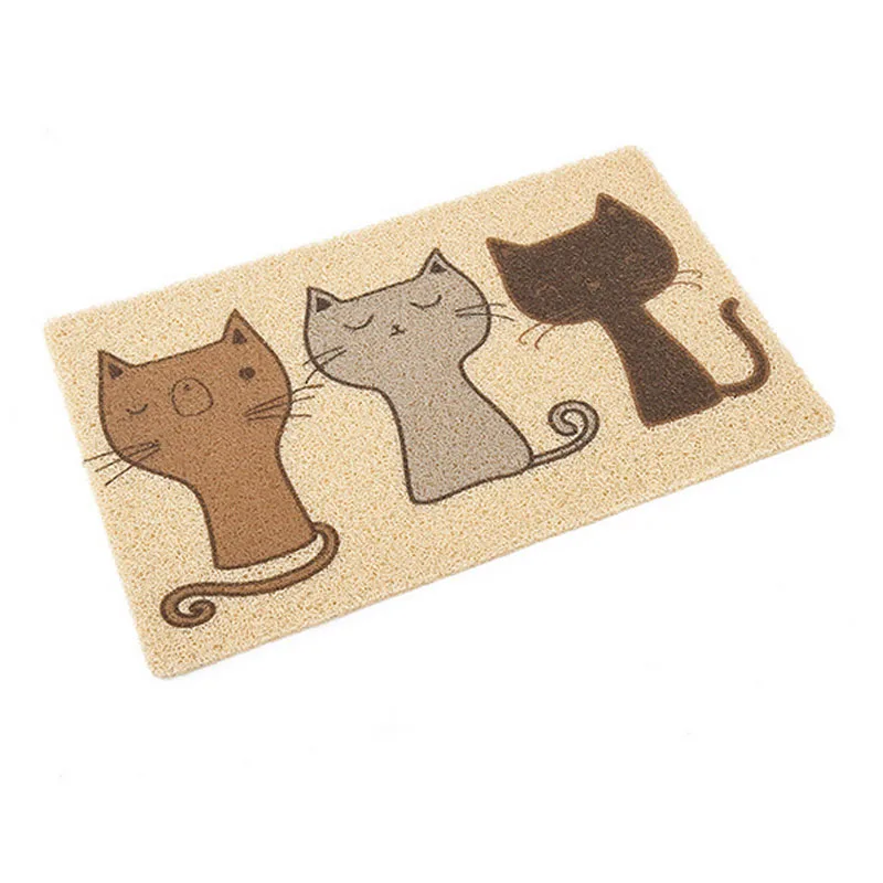 three cats Коврик для кошачьего туалета, коврик для кошек, подушка для домашних животных, ПВХ, кошка, Песочная подушка, четыре сезона, Универсальный фильтр для кошек, песочный коврик для животных - Цвет: three cats