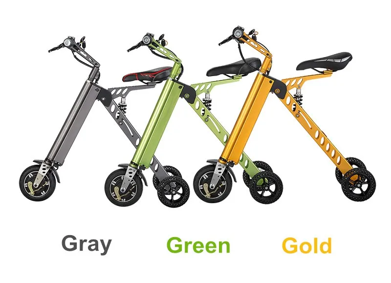 Sale 3 Wheel Easy Folding Electric Bike Mini E-Bike Foldable Bicycle Lithium Battery Scooter Hoverboard Ebike Smart Skate Board Adult 1