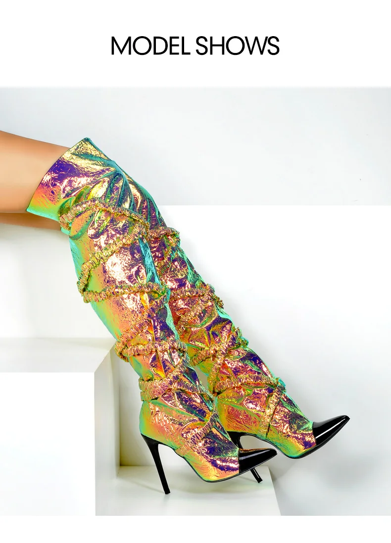 Sinsaut/Женская обувь; сезон весна-осень-зима; ботфорты; женские ботинки на тонком высоком каблуке с острым носком без застежки; модные уникальные ботинки