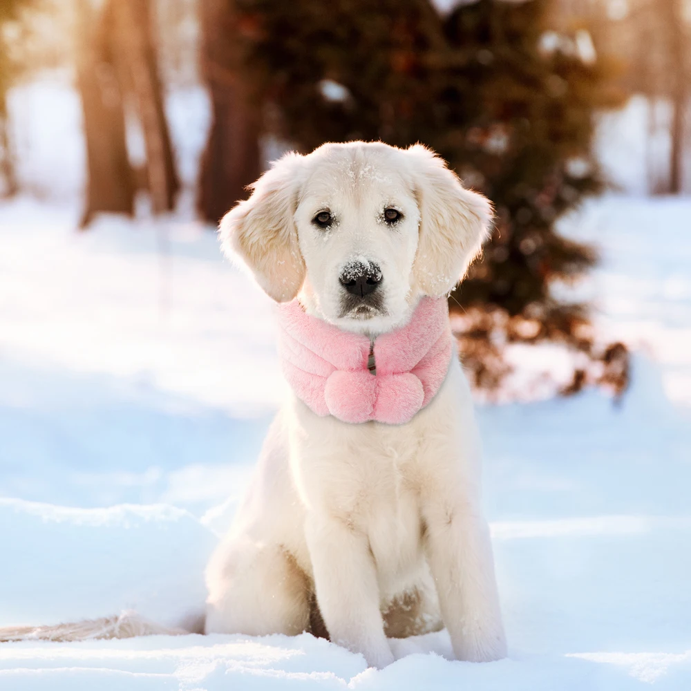Мягкая теплая собака Scraf аксессуары для собак Зимний шейный платок для питомца шарфы для средних и больших собачьи продукты Домашние животные с милыми шариками