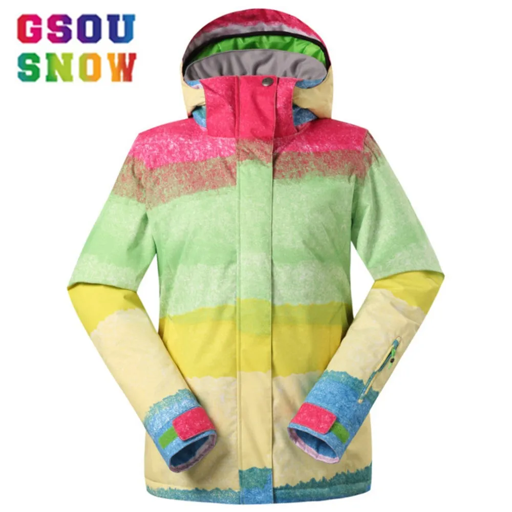 

GSOU SNOW Women Ski Jacket Super Warm Girls Snow Jacket Waterproof High Quality Skiing And Snowboarding Snowboard Jacket Female