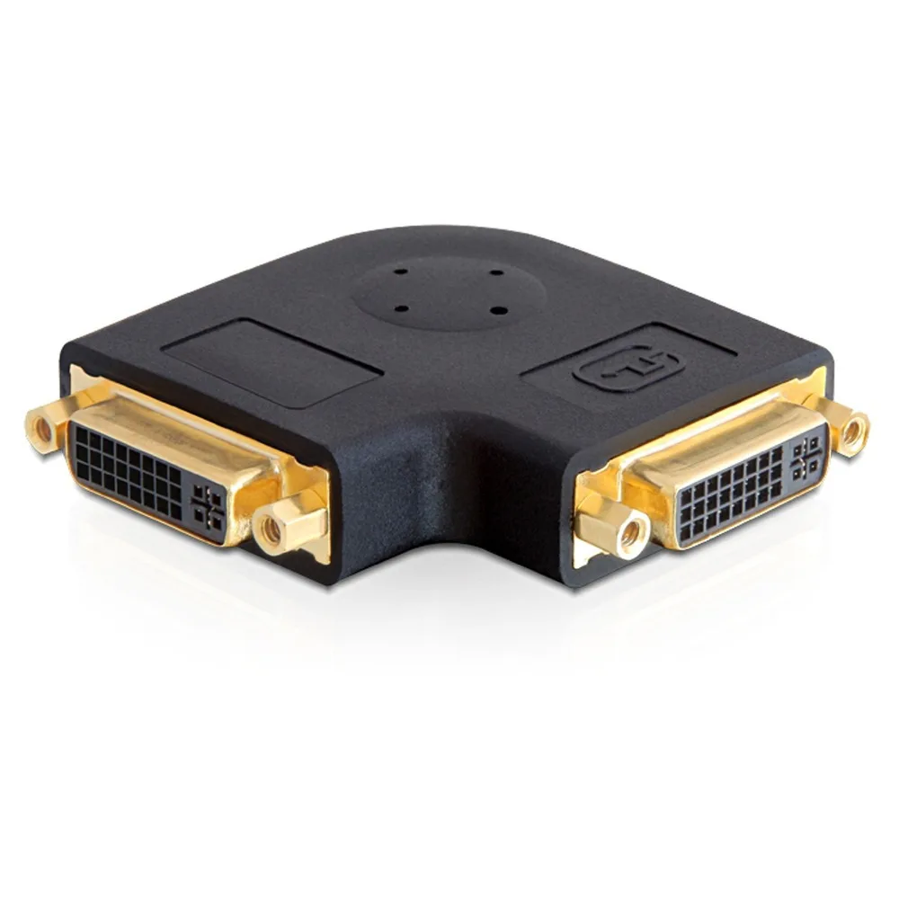90 градусов угол двухканальный DVI-I DVI 24 + 5 адаптер Мама-мама разъем jack | Компьютеры и