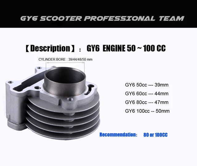 ATV 139QMB 139QMA engine GY6 50cc 80cc 100cc Cylinder 47mm