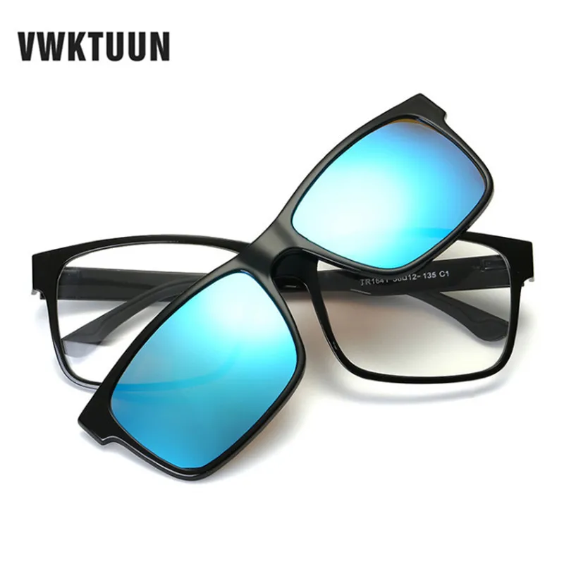 

VWKTUUN Polarized Sunglasses Men Magnetic Clip On Sunglasses Mirror Sun glasses For Men Women Sunglass Driving Polarized Shades